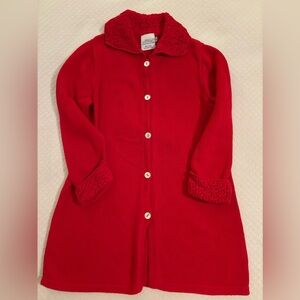 Bella Bliss red sweater jacket size 6